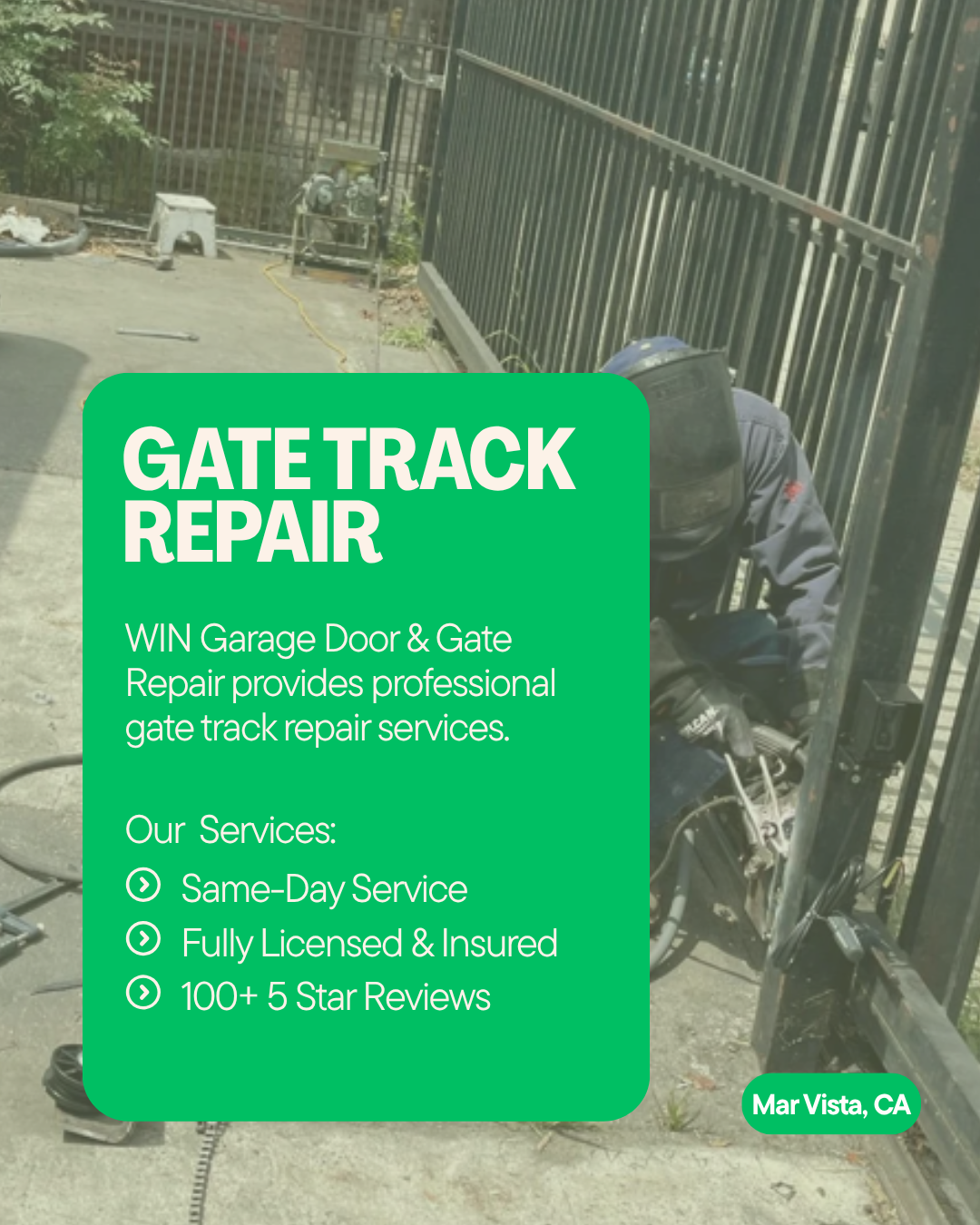 gate track repair