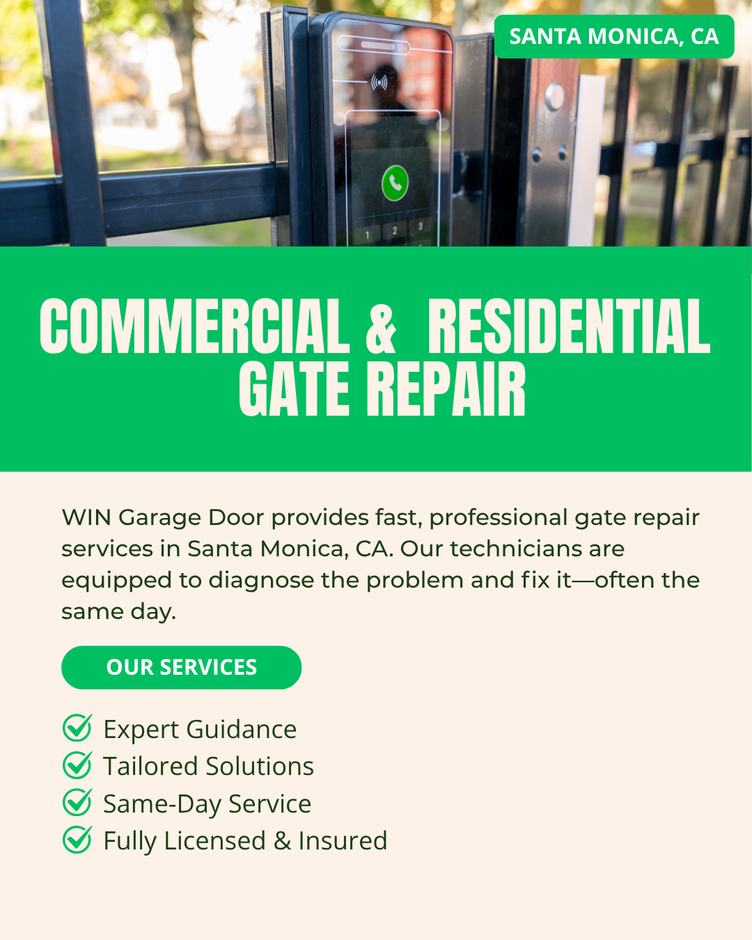 Commercial & Residential Gate Repair